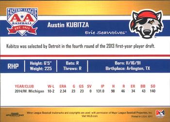 2015 Grandstand Eastern League Top Prospects #NNO Austin Kubitza Back