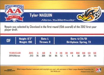 2015 Grandstand Eastern League Top Prospects #NNO Tyler Naquin Back