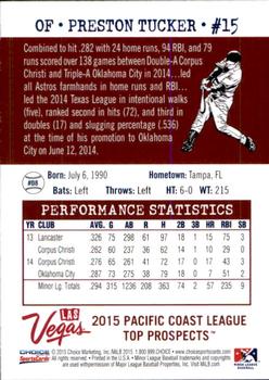 2015 Choice Pacific Coast League Top Prospects #08 Preston Tucker Back