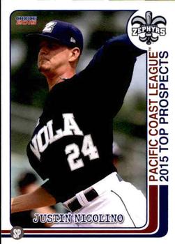 2015 Choice Pacific Coast League Top Prospects #21 Justin Nicolino Front