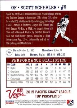 2015 Choice Pacific Coast League Top Prospects #23 Scott Schebler Back