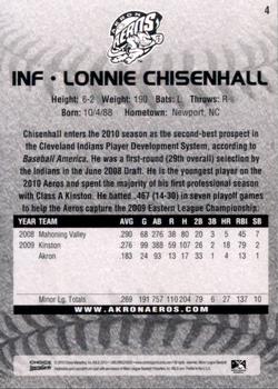 2010 Choice Akron Aeros #4 Lonnie Chisenhall Back