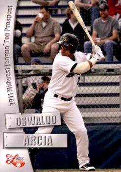 2011 Grandstand Midwest League Top Prospects #NNO Oswaldo Arcia Front