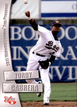 2011 Grandstand Midwest League Top Prospects #NNO Yordy Cabrera Front