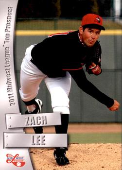 2011 Grandstand Midwest League Top Prospects #NNO Zach Lee Front