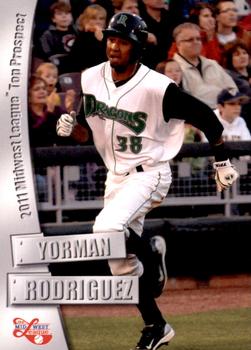 2011 Grandstand Midwest League Top Prospects #NNO Yorman Rodriguez Front