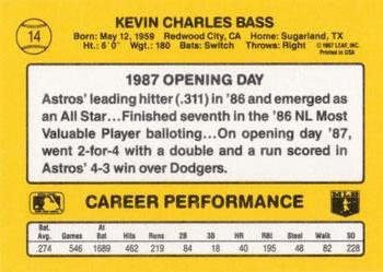 1987 Donruss Opening Day #14 Kevin Bass Back
