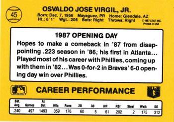1987 Donruss Opening Day #45 Ozzie Virgil Back