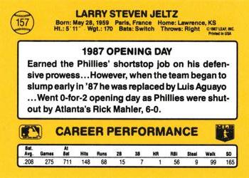1987 Donruss Opening Day #157 Steve Jeltz Back