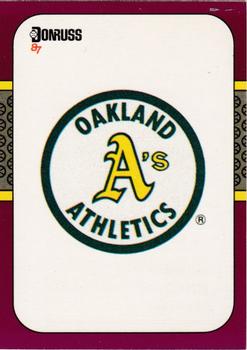 1987 Donruss Opening Day #251 A's Logo/Checklist Front