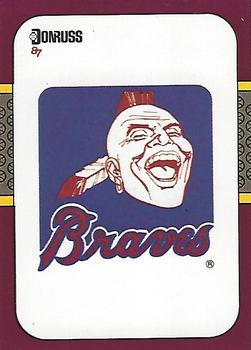 1987 Donruss Opening Day #253 Braves Logo/Checklist Front