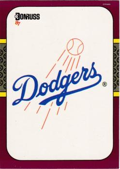 1987 Donruss Opening Day #256 Dodgers Logo/Checklist Front