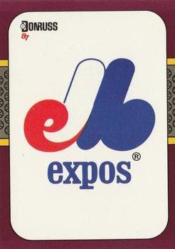 1987 Donruss Opening Day #257 Expos Logo/Checklist Front
