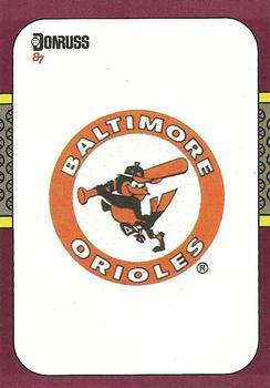 1987 Donruss Opening Day #261 Orioles Logo/Checklist Front