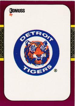 1987 Donruss Opening Day #269 Tigers Logo/Checklist Front