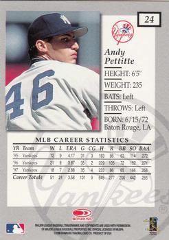 1998 Donruss Elite #24 Andy Pettitte Back