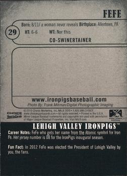 2015 Choice Lehigh Valley IronPigs #29 Fefe Back