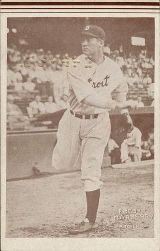 1934 Detroit Tigers (Annis Furs) #NNO Fred Marberry Front