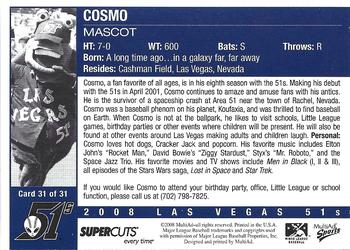 2008 MultiAd Las Vegas 51s #31 Cosmo Back