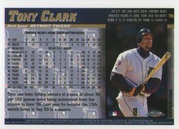 1998 Topps Chrome - Refractors #9 Tony Clark Back