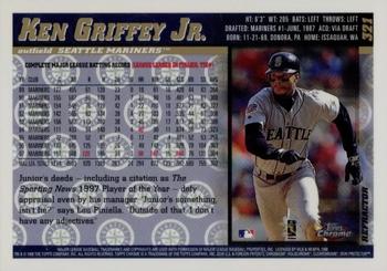 1998 Topps Chrome - Refractors #321 Ken Griffey Jr. Back