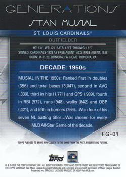 2015 Finest - Generations #FG-01 Stan Musial Back