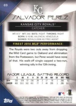 2015 Finest - Refractor #69 Salvador Perez Back