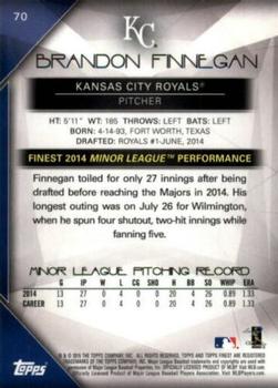 2015 Finest - Refractor #70 Brandon Finnegan Back