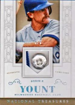 2014 Panini National Treasures - Materials Prime Button #75 Robin Yount Front