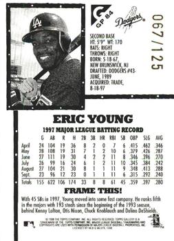 1998 Topps Gallery - Gallery Proofs #GP84 Eric Young Back