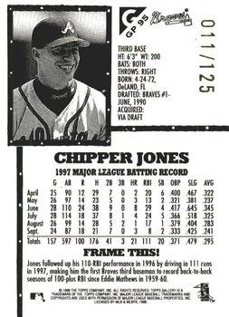 1998 Topps Gallery - Gallery Proofs #GP95 Chipper Jones Back