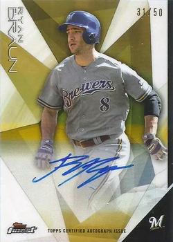 2015 Finest - Autographs Gold Refractor #FA-RB Ryan Braun Front