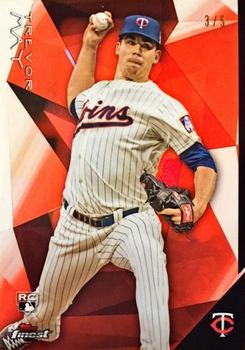 2015 Finest - Red Refractor #82 Trevor May Front
