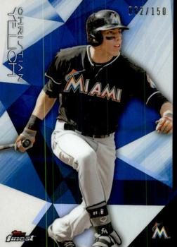 2015 Finest - Blue Refractor #2 Christian Yelich Front