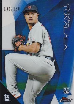 2015 Finest - Blue Refractor #8 Samuel Tuivailala Front