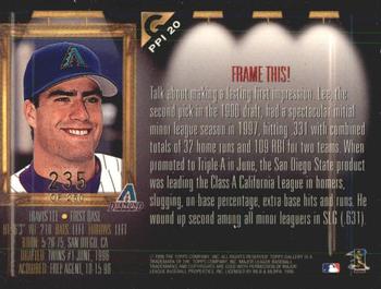 1998 Topps Gallery - Player's Private Issue #PPI20 Travis Lee Back