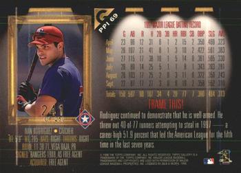 1998 Topps Gallery - Player's Private Issue #PPI69 Ivan Rodriguez Back