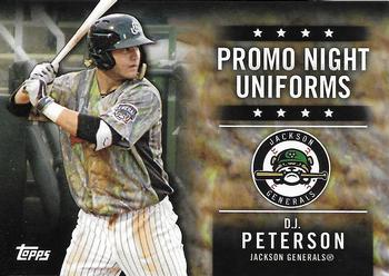 2015 Topps Pro Debut - Promo Night Uniforms #PN-PC D.J. Peterson Front
