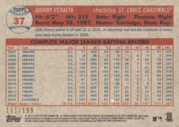 2015 Topps Archives - Silver #37 Jhonny Peralta Back