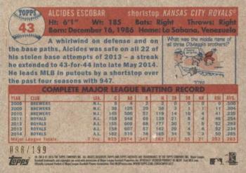 2015 Topps Archives - Silver #43 Alcides Escobar Back