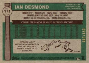 2015 Topps Archives - Silver #171 Ian Desmond Back