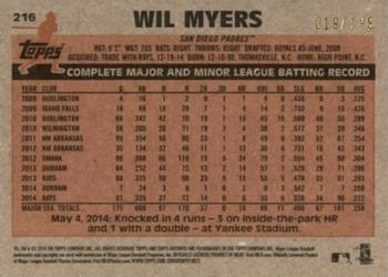 2015 Topps Archives - Silver #216 Wil Myers Back