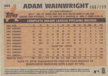 2015 Topps Archives - Silver #263 Adam Wainwright Back