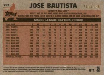 2015 Topps Archives - Silver #291 Jose Bautista Back