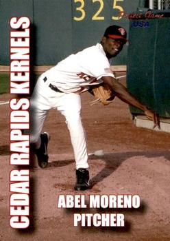 2004 Perfect Game Cedar Rapids Kernels #6 Abel Moreno Front