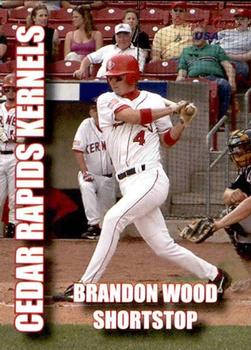 2004 Perfect Game Cedar Rapids Kernels #21 Brandon Wood Front