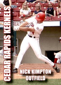 2004 Perfect Game Cedar Rapids Kernels #24 Nick Kimpton Front