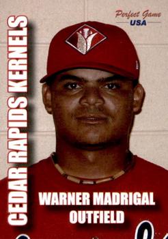 2004 Perfect Game Cedar Rapids Kernels #25 Warner Madrigal Front
