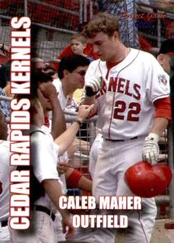 2004 Perfect Game Cedar Rapids Kernels #26 Caleb Maher Front