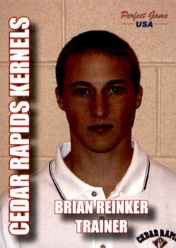 2004 Perfect Game Cedar Rapids Kernels #32 Brian Reinker Front